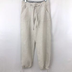 Love Tree Women’s S Pants Linen Drawstring MINT